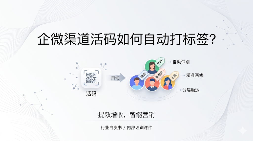 企微渠道活码如何自动打标签？