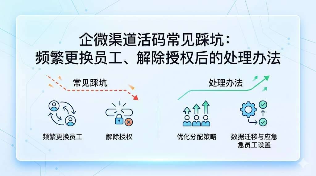 企微渠道活码常见踩坑：频繁更换员工、解除授权后的处理办法