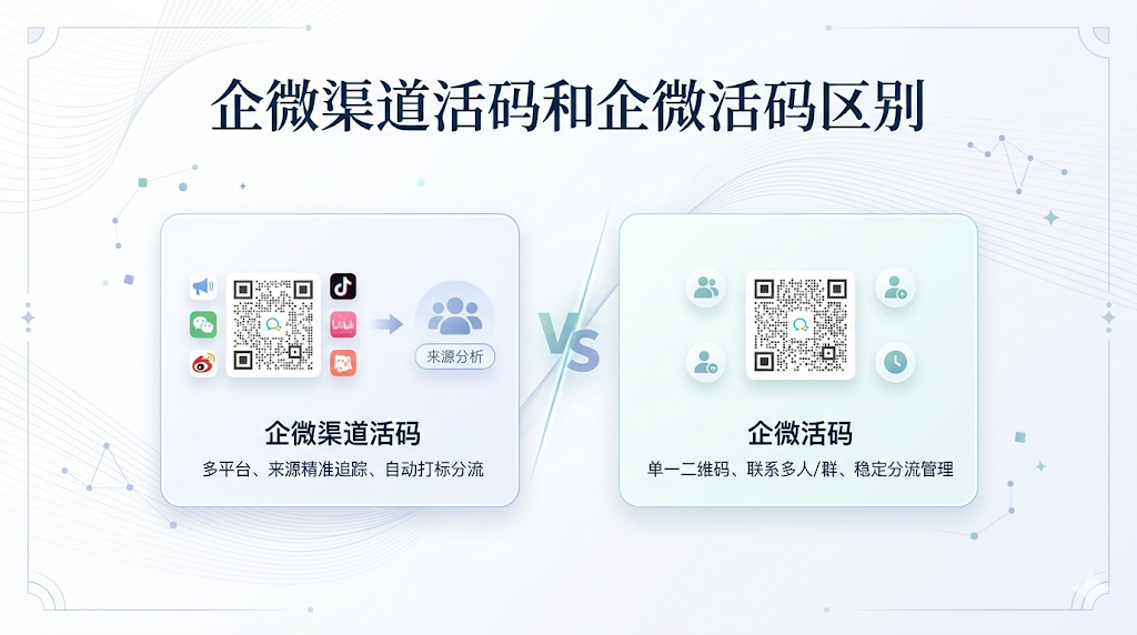 企微渠道活码和企微活码区别