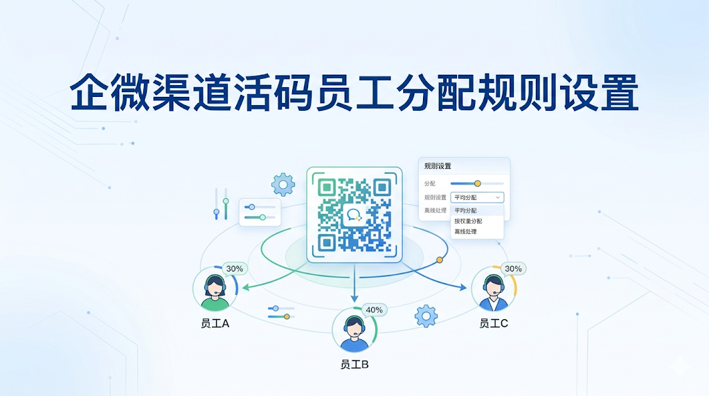 企微渠道活码员工分配规则设置