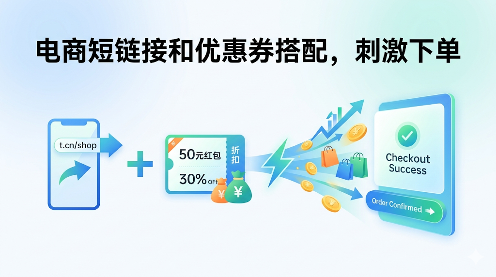 电商短链接和优惠券搭配，刺激下单