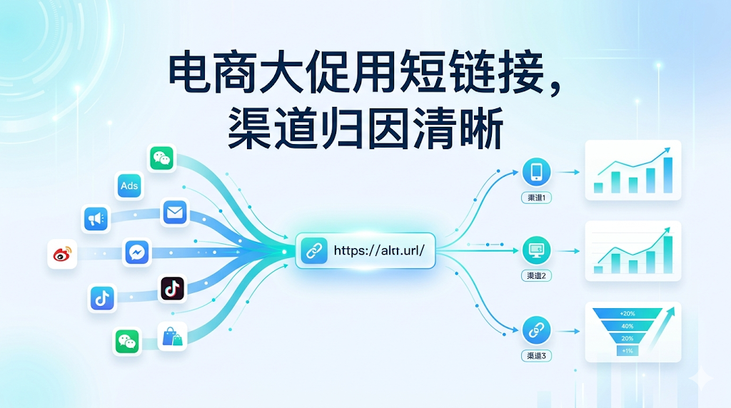 电商大促用短链接，渠道归因清晰