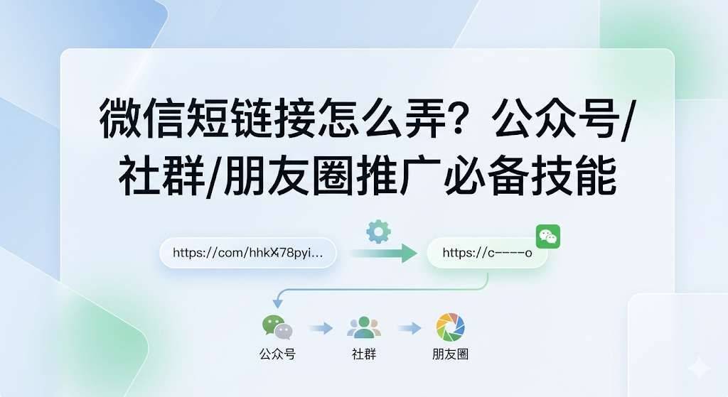 微信短链接怎么弄？公众号/社群/朋友圈推广必备技能