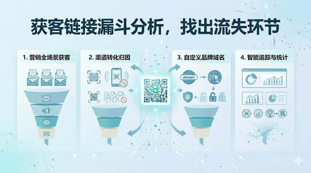 获客链接漏斗分析，找出流失环节