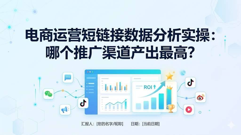 电商运营短链接数据分析实操：哪个推广渠道产出最高？