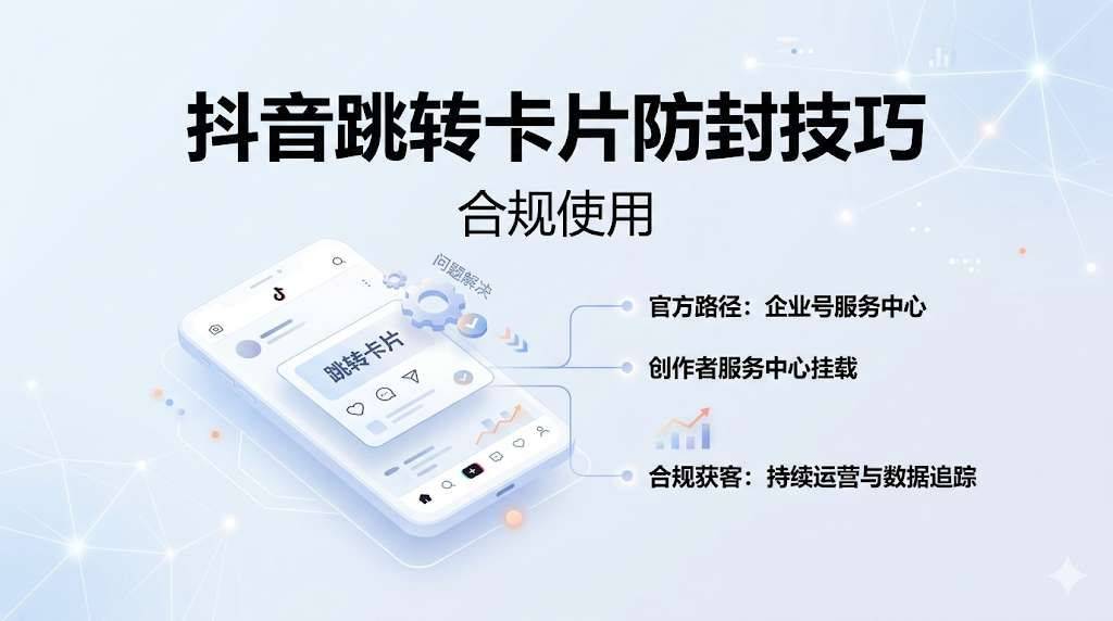 抖音跳转卡片防封技巧，合规使用