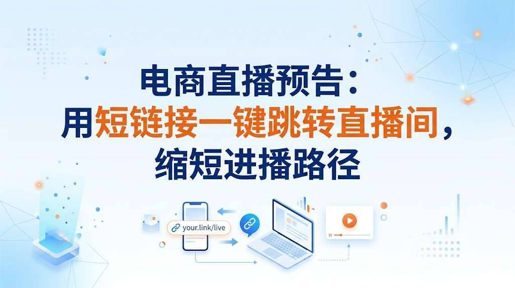电商直播预告：用短链接一键跳转直播间，缩短进播路径
