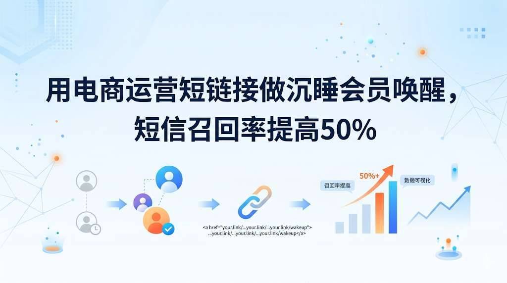 用电商运营短链接做沉睡会员唤醒，短信召回率提高50%